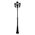 GT-1045 Vienna Three Head Curved Arm Tall Post - Powder Coated Finish / B22