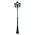 GT-1045 Vienna Three Head Curved Arm Tall Post - Powder Coated Finish / B22