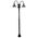 GT-1066 Monaco Twin Head Plain Post - Powder Coated Finish / E27
