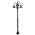 GT-1064 Monaco Triple Head Tall Plain Post - Powder Coated Finish / E27