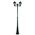 GT-1077 Chester Twin Head Curved Arm Tall Post Light - Powder Coated Finish / B22