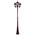 GT-1078 Chester Triple Head Curved Arm Tall Post Light - Powder Coated Finish / B22
