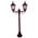GT-135 Chester Twin Head Short Post Light - Powder Coated Finish / B22