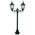 GT-135 Chester Twin Head Short Post Light - Powder Coated Finish / B22