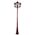 GT-142 Chester Three Head Tall Post Light - Powder Coated Finish / B22