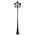 GT-142 Chester Three Head Tall Post Light - Powder Coated Finish / B22