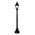 GT-234 Paris Single Head Short Post Light - Powder Coated Finish / B22