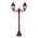 GT-235 Paris Twin Head Short Post Light - Powder Coated Finish / B22