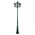 GT-242 Paris Triple Head Tall Post - Powder Coated Finish / B22