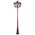GT-282 Avignon Triple Head Tall Post Light - Powder Coated Finish / B22