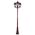 GT-432 Turin Triple Head Tall Post Light - Powder Coated Finish / B22