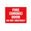 PVC Fire Smoke Door Do Not Obstruct Sign | UV-Protected | Clear Message | Single Unit Packaging by Firebox