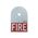 Fire Alarm Strobe Label | Screen Printed 'FIRE' | Pre-Drilled for Easy Mounting | Powder Coated White by Firebox