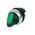Illuminated Selector Switch | 3-Position Momentary | Green Thumb-Grip Actuator | Titanium Bezel by Eaton