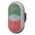 Double Actuator Pushbutton | Momentary Action | Green & Red Indicators | Titanium Bezel by Eaton