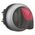 Illuminated Selector Switch | Maintained 3-Position | Red Actuator & Titanium Bezel by Eaton
