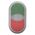 Double Actuator Pushbutton Switch | Momentary Operation | Non-Flush Design | White Lens Options by Eaton