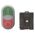 Double Actuator Push Button Switch | 85-264V AC | NC & NO Contacts | White LED by Eaton