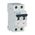 Miniature Circuit Breaker 2-Pole 2A | C Tripping Characteristic | 15 kA Rated Capacity | IP20 Protection by Eaton