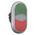 Double Actuator Pushbutton Switch | Momentary Operation | Non-Flush Design | White Lens Options by Eaton