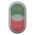 Double Actuator Pushbutton | Momentary Action | Green & Red Indicators | Titanium Bezel by Eaton