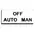 AUTO OFF MAN – Engraved Legend Plate for Selector Switch