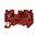 DS Series Spring Clamp Terminal – Top Entry – 2 Way 4.0mm – Red