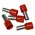 Single Cord End Ferrule 35mm x 16mm Red
