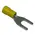 Pre-Insulated Fork Terminal – Single – Yellow M4
