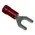 Pre-Insulated Fork Terminal – Twin – Red M4