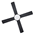 DC Ceiling Fan 48" Black 4 Blade with LED Light | Energy Efficient & Quiet Operation | Durable ABS by Fantech