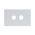 Grid Plate 2 Gang - White