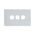 Grid Plate 3 Gang - White