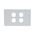 Grid Plate 4 Gang - White