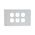 Grid Plate 6 Gang - White