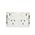 AVOL Power Point 2 Gang Double Pole | Left 10A, Right 15A | 250VAC | White | Horizontal