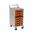 Rolacase Enclosed Mobile 7 Drawer Frame Complete With 7 WATRC001 Orange Cases