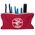 Zippered Bags, Canvas Tool Pouches Brown/Black/Grey/Red, 4-Pack