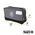 Double Zipper Bag, 30.5 cm x 17.8 cm, Grey