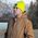 Heavy Knit Hat, High-Visibility Yellow, Patch Logo