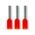 Bootlace Terminal Pre-Insulated Red 1mm² Length 8mm 100 Pack