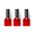 Bootlace Terminal Pre-Insulated Red 35mm² Length 16mm 20 Pack