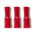 Crimp Terminal Pre-Insulated Bullet Receptacle 4mm 0.5-1.5mm² Red 50 Pack