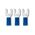 Crimp Terminal Pre-Insulated Fork 4mm Cable 1.5-2.5mm² Blue 100 Pack