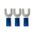 Crimp Terminal Pre-Insulated Fork 5mm Cable 1.5-2.5mm² Blue 100 Pack