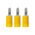 Crimp Terminal Pre-Insulated Flat Blade Length 10mm Cable 4-6mm² Yellow 50 Pack