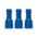 Crimp Terminal Quick Disconnect Fully Insulated 1.5-2.5mm² Female Width 6.35mm Blue 10 Pack