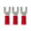 Crimp Terminal Pre-Insulated Fork 4mm Cable 0.5-1.5mm² Red 100 Pack