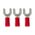 Crimp Terminal Pre-Insulated Fork 5mm Cable 0.5-1.5mm² Red 100 Pack
