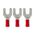 Crimp Terminal Pre-Insulated Fork 6mm Cable 0.5-1.5mm² Red 100 Pack